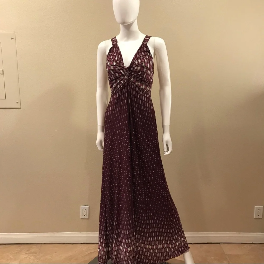 Summer Maxi Dress Sleeveless Flowy Super Stretch Purple Wine Pink One Size - Picture 11 of 12